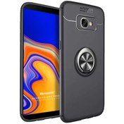 Resim Samsung Galaxy J4 Core Kılıf Kickstand Ring Holder Siyah Microsonic