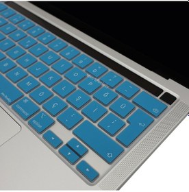 Resim Apple Uyumlu MacBook Pro Klavye Koruyucu 13inç M1-m2 Türkçe Q Touchbarlı A2251 A2289 A2338 A2141 İle Açık Mavi 