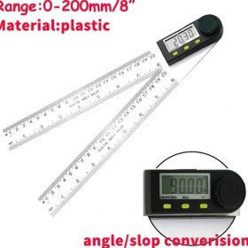 Resim Liyao 200MM Plastik 200MM /300 mm Dijital Metre Açı Inklinometre Açı Dijital Cetvel Elektron Açı Ölçer Iletki Açı Bulucu (Yurt Dışından) 
