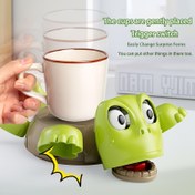 Resim Komik Açık Gözlü Kaplumbağa Bardak Altlığı Sürpriz Açılır Mekanizmalı - Kaymaz Isıya Dayanıklı Plastik, Ev Ofis Masa Dekoru için Yaratıcı Hediye Fikri, Eğlenceli Tasarım, Dayanıklı Plastik 