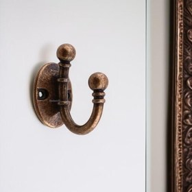 Resim Misket Askı Antik Bakır Vestiyer Dolap Askılık Askılığı Duvar Banyo Mutfak Elbise Çanta Askısı 