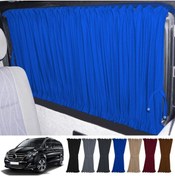 Resim Oto Pandami Mercedes Vito W447 5 Cam 2014+ Uyumlu Mavi Raylı Oto Perde Takımı 