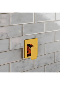 Resim Fause Ankastre Tetra Altın Kab102-1G Duş Bataryası Altın 