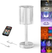 Resim gaman Ey222 Masa Lambası Kristal Led Gece Lambası Sese Duyarlı Ritimli Bluetooth Hoparlör Restoran Lambası 