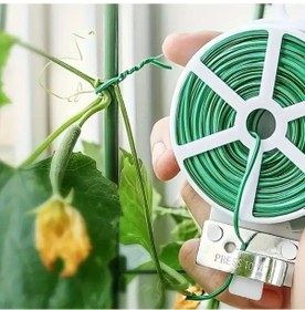 Resim Ams Net 50 Metre Kendiliğinden Kesici Bıçaklı Bitki Saksı Kablo Sabitleme Teli 