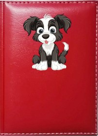 Resim Promosyon Denizi Sevimli Köpek 4 Görselli Kırmızı Ruhsat Kabı 