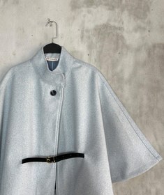 Resim Hatun Atila Kaşe Pelerin Panço Buz Mavisi - 8720 - Buz Mavisi / S 