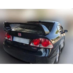 Resim Honda Civic Uyumlu 2006-2011 Astarlı 4 Parça Mugen Spoiler 