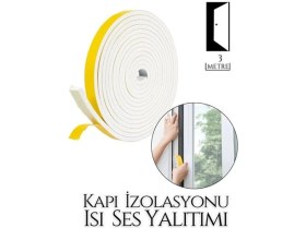 Resim MiraLive Modacar Kapılar Için 4 Mevsim 3 Metre Ses Isı Yalıtım Sünger Bant 