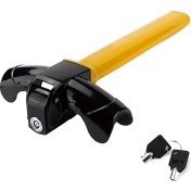 Resim Comebuywide Araba Direksiyon Kilidi T-Şekilli Evrensel Çelik Anti-Hırsızlık Araba Kilidi Araba Kamyon Suv Için 2 Tuşlu (Yurt Dışından) 