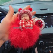 Resim Silver1 Gıoıo Yeni Ipek Eşarp Anahtarlık Kişiselleştirilmiş Inci Papyon Çanta Çekicilik Dokuma Anahtarlık (Yurt Dışından) 