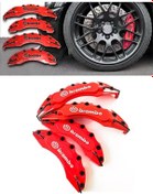 Resim MeyZone Brembo Kırmızı Fren Disk Kaliper Kapağı 4'lü Set 