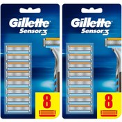 Resim Gillette Sensor3 8'li Bıçak x2 Adet 