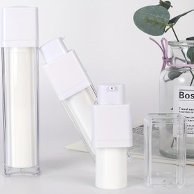 Resim 1 adet Döner Basınç Vakumlu Emülsiyon Şişesi Seyahat Dağıtıcısı 15ml/30ml/50ml 