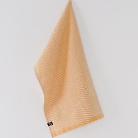 Resim Ono - 60x60 cm Premium Havlu - Hardal - Beyaz 
