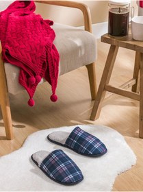 Resim LC Waikiki Ekose Desenli Erkek Ev Terliği (W5) 