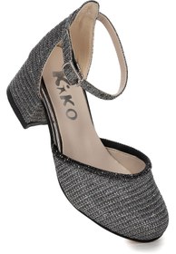 Resim Kiko Kids Ressa Çupra Taşlı Kız Çocuk 5 Cm Topuklu Sandalet Abiye Ayakkabı 