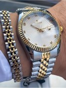 Resim Bentini Kasa Kordon Çelik 2 Yıl Garantili Sevgili Saati + Bileklik Hediyedir 