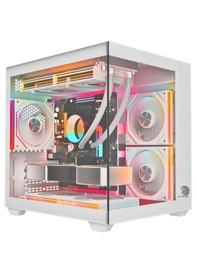 Resim Gameline Hıper V3 5x Rgb Fanlı Usb 3.0 Gaming Bilgisayar Kasası Beyaz 