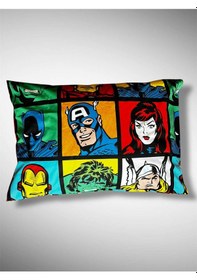 Resim Taç Marvel Baskılı % 100 Pamuk Kumaş 1 Adet Yastık Kılıfı 50x70 C 