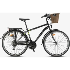 Resim Kron Tetra Man 3.0 - 28 City Bike - 18' - 21 Vites - V.b. - Siyah-Gri/neon Sarı 