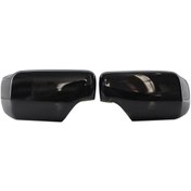 Resim Xiaaokeji Çift Dikiz Aynası Kapağı-bmw E46/e39 3/5 Serisi Parlak Siyah 
