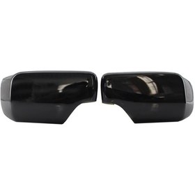 Resim Xiaaokeji Çift Dikiz Aynası Kapağı-bmw E46/e39 3/5 Serisi Parlak Siyah 