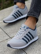 Resim BOUIS Erkek Buz Lacivert Çizgili Casual Rahat Yumuşak Tabanlı Konforlu Bağcıklı Sneaker Spor Ayakkabı 
