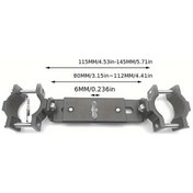 Resim Tongdashop Siyah Motosiklet Spot Lamba Bağlantı Kolu Ve Far Çubuğu Genişletme Aparatı 