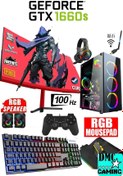 Resim DMC N161x(PUBG,GTA 5) Ryzen 5 5500,16gb,500gb Hdd,256gb Ssd,6gb,gtx1660,24''oyuncu Masaüstü Bilgisayar 