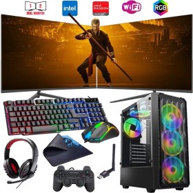 Resim Rogame I5 14400F 16GB Ddr4 1tb M2 8gb RX580 Çift 24" Monitörlü Oyun Bilgisayarı (Gaming Set) 
