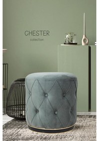 Resim Chester Puf, Gri Gold 