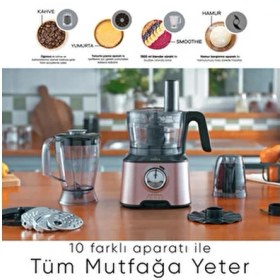 Resim 10 Farklı Aparatlı Mutfak Gıda Hazırlama Seti Mutfak Robotu, 2000W Ultra Güç Ile Tüm Mutfağa Yeter! 