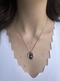 Resim Yıldızlı Kuars Taş Kolye 