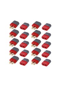 Resim Yunboo Amass 10 Çiftli Gold Kaplı Bronz Akü Bağlantısı, Rc Quadkopter Helikopter İçin 50a Akım Dayanımı, Deans Ultra Plug Seti 