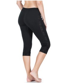 Resim Derya Kurşun Şeritli Kısa Kadın Tayt 417 Gri 