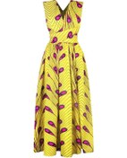 Resim Sones Bayan Tüy Baskılı Dantel Yırtmaçlı Elbise 80212007 