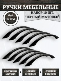 Resim Handypick Mutfak Dolabı Kulpları 96 Mm Donanım 10 Adet 404333867 Siyah 