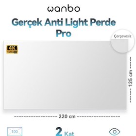 Resim Wanbo Anti Light Pro Projeksiyon Perdesi 