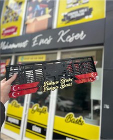 Resim Ay Yıldız Model İsime Özel Pleksi Plakalık 