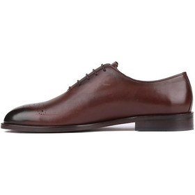 Resim Shoetyle - Kahverengi Deri Bağcıklı Erkek Klasik Ayakkabı 250-5001-828-kahverengi 