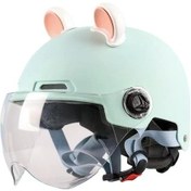 Resim Eternal Luck 3c Sertifikalı Motosiklet Açık Kask Yeşil Nb Yeşil 