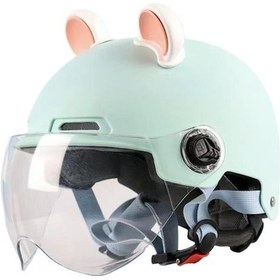Resim Eternal Luck 3c Sertifikalı Motosiklet Açık Kask Yeşil Nb Yeşil 