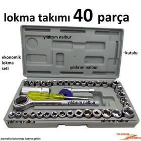 Resim Lokma Takımı 40 Parça 1/4 Lokma Seti Anahtar Takımı 