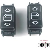 Resim Mercedes E W124 W126 W201 W463 için Sağ Sol Cam Açma Düğme Seti N11.9581 
