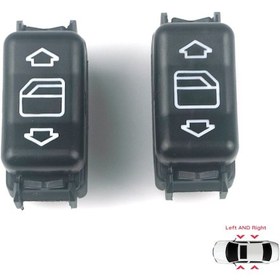 Resim Mercedes E W124 W126 W201 W463 için Sağ Sol Cam Açma Düğme Seti N11.9581 