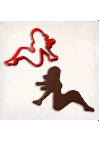 Resim Çamurlu Kız Kurabiye Kalıbı Şekillendirici Kopat KIrmızı 