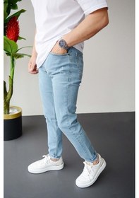 Resim Erkek Açık Mavi Slim Fit Jean Pantolon Jry01 Açık Mavi 