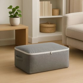 Resim Storemax Karaworksell Deconox 4 Adet Büyük Boy Bazaaltı Kalın Kumaş Hurç | Kazak Yastık Çok Amaçlı Yatakaltı Düzenleme Hurcu Gri (64CMX45CMX20CM) 