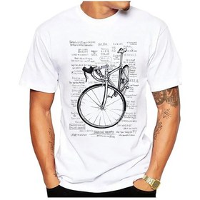 Resim Snapbuy Sapextee Vintage Mtb Erkek Bisiklet Baskılı T-shirt - Kısa Kollu Spor Üstümavi Mavi 
